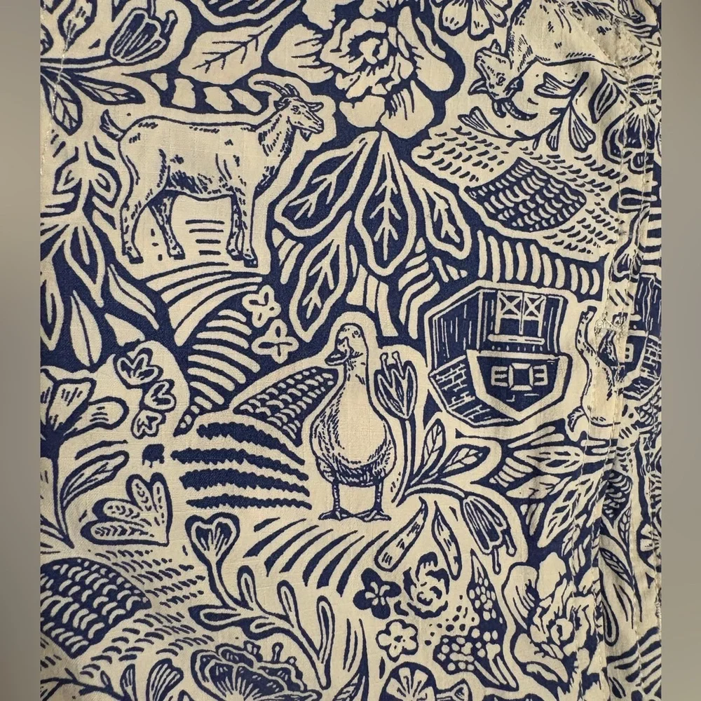 NWT Duluth Trading Co | Women's Heirloom Gardening Bib Overalls Farm Toile - Picture 3 of 4